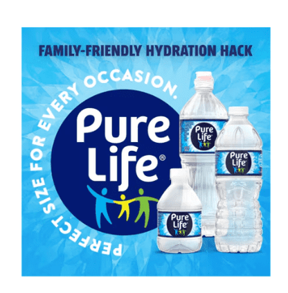 Pure Life Purified Water, 3-Liter, Plastic Bottled Water (6 Pack)