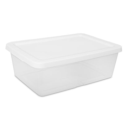 Sterilite Set of (4) 12 Quart Storage Bins, Clear Plastic Storage Bin - My Store 2