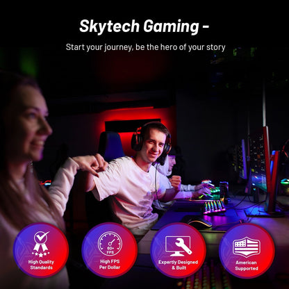 Skytech Gaming O11 Vision Gaming PC, AMD Ryzen 7 7700X 4.5GHz, AMD RX