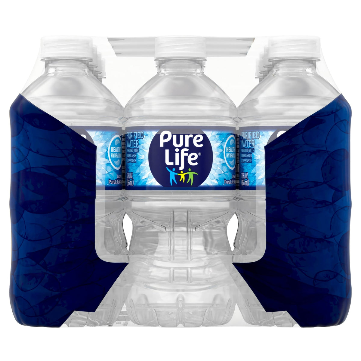 (2 Pack) Pure Life Purified Water, 12 Fl Oz, 12-Pack Plastic Bottles