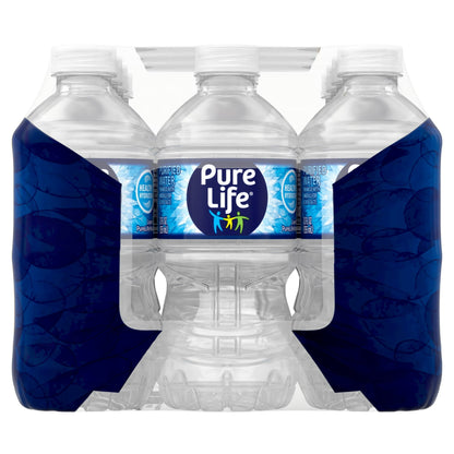 (2 Pack) Pure Life Purified Water, 12 Fl Oz, 12-Pack Plastic Bottles
