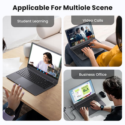 RNRUO 15.6" Laptop Computer, 8GB RAM 128GB SSD, Intel 6500Y with 2 Cor