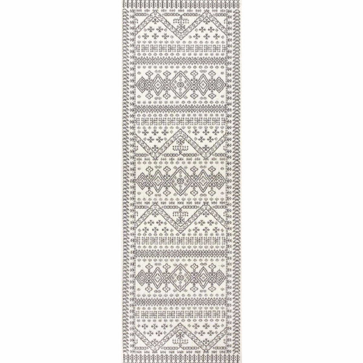 nuLOOM Kandace Tribal Indoor/Outdoor Runner Rug, 2' x 10', Blue